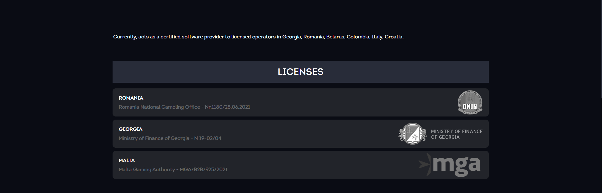 Licenses Smartsoft